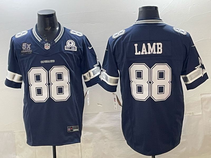 Men 2026 Dallas Cowboys #88 Lamb Blue 3th generations Nike Limited NFL Jersey style 01->dallas cowboys->NFL Jersey